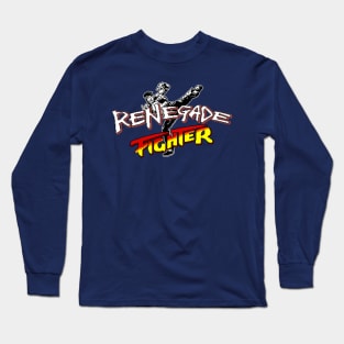 Renegade Fighter 8 Bit Art Long Sleeve T-Shirt